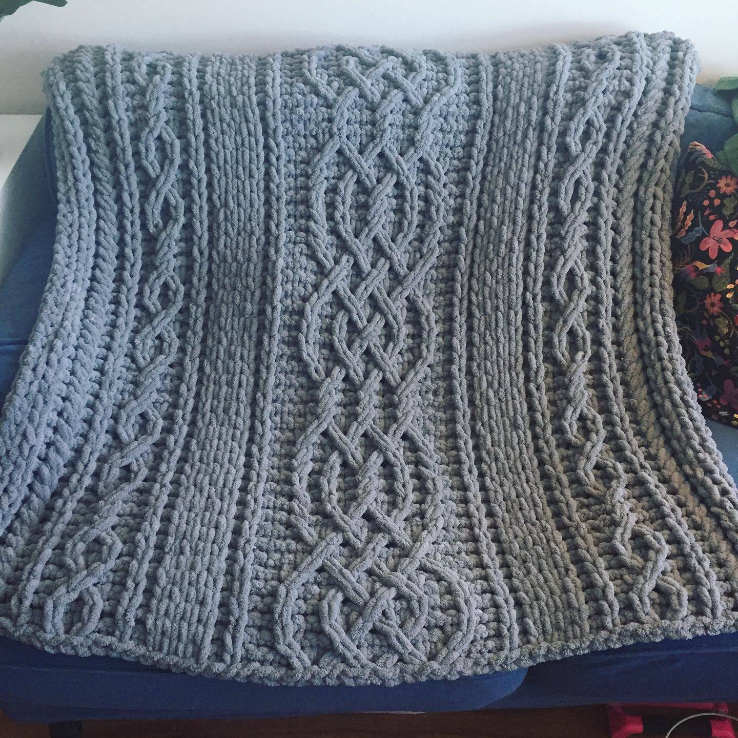 PATTERN: Twisted Chain Celtic Cable Blanket - ILoveMyBlanket