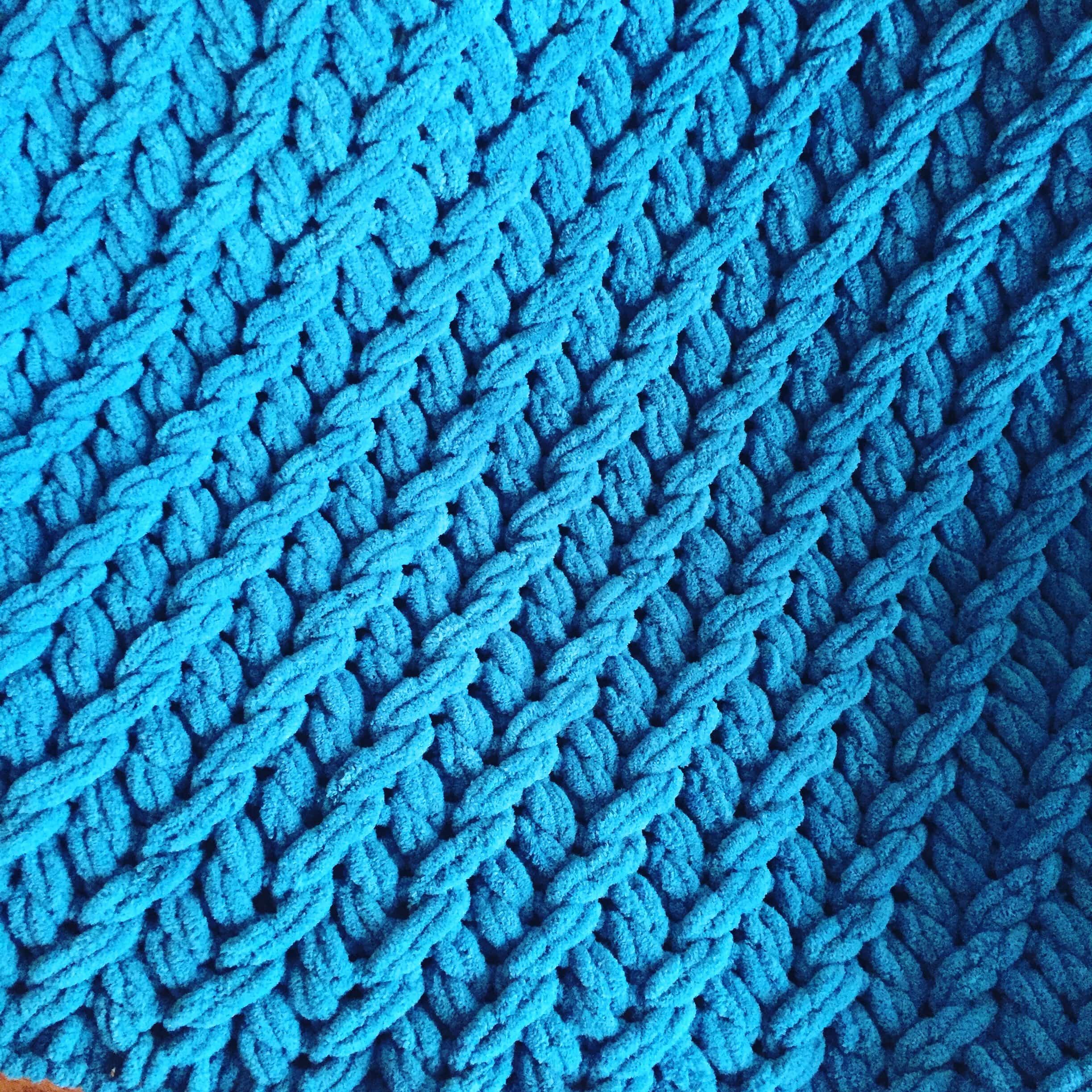 Bernat twisted best sale stitch knit blanket